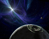 Planets orbiting a pulsar,artwork