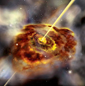 PKS 2005-489 gamma ray burst,artwork