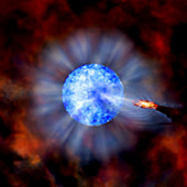 M33 X-7 binary star system,artwork