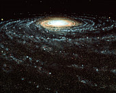 Artwork of the Milky Way galaxy