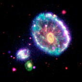 Cartwheel galaxy,multi-wavelength image