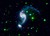Arp 82 colliding galaxies,infrared image