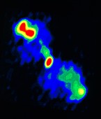 False-colour radio map of the quasar 2355+490