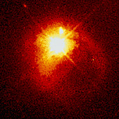 Quasar interacting with a companion galaxy