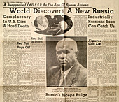 US Newspaper article on Russian space age