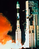 Night launch of an Ariane 4 rocket