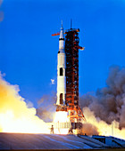 Launch of Apollo 13 atop a Saturn V rocket