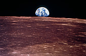 Apollo 11 view of Earthrise on the Moon