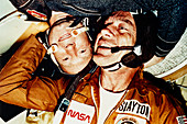 Astronauts Slayton & Leonov in ASTP orbital module