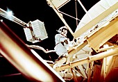 Skylab 3 crew performing extra-vehicular activity