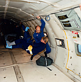 Shuttle training in zero gravity
