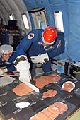 Space shuttle tile repair training