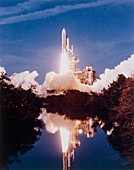 Launch of first Space Shuttle STS-1