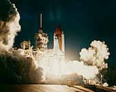 Launch of space shuttle discovery