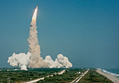 Launch of Discovery shuttle,Kennedy Space Centre