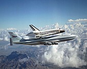 Space Shuttle Discovery and carrier