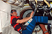 Astronaut on Space Shuttle Discovery