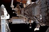 Space Shuttle Atlantis docked on the ISS