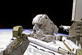 ISS spacewalk,February 2007