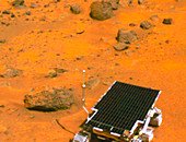 Sojourner robotic vehicle on the surface of Mars