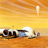 Mars exploration base,artwork