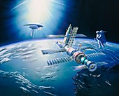 Artist's impression of the Mir space station