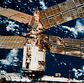 Damage to the Mir space station's Spektr module