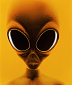 Computer artwork of an alien or extraterr