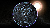 Alien patterns on a neutron star,artwork