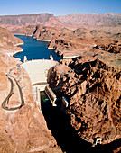 The Hoover Dam on the Colorado River