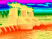 Hydroelectric dam,thermogram