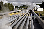 Geothermal power station piping