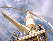 Vertical axis wind turbine near Bushland,Texas