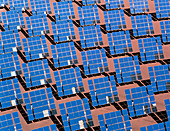 Solar reflectors at Albuquerque,power station