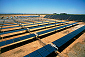 Solar panels of Davis solar power station,USA
