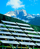 Solar power plant in the Alps,Switzerland