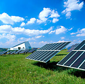 Photovoltaic panels at a solar power station
