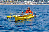 Solar-powered sea canoe