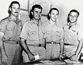 Officer crew which dropped the first atomic bomb