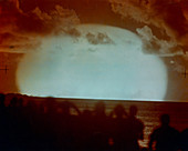 Detonation of a nuclear bomb over Enewatak Atoll