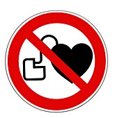 Pacemaker warning sign