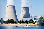 Nuclear power station,cooling towers