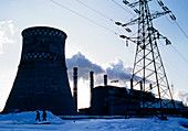 Fossil-fuel power station in Moscow,Russia