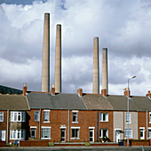 Power station chimneys