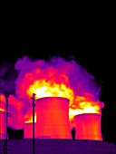 Cooling towers,thermogram