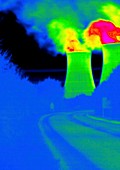 Cooling towers,thermogram