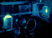 Blue laser used in Raman spectroscopy
