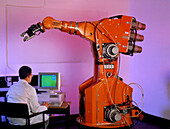Computer testing a 'sensor integrated' robot