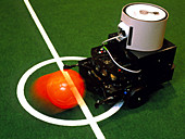 Robot kicks-off at RoboCup-98 in Paris,France