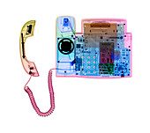 Telephone,coloured X-ray